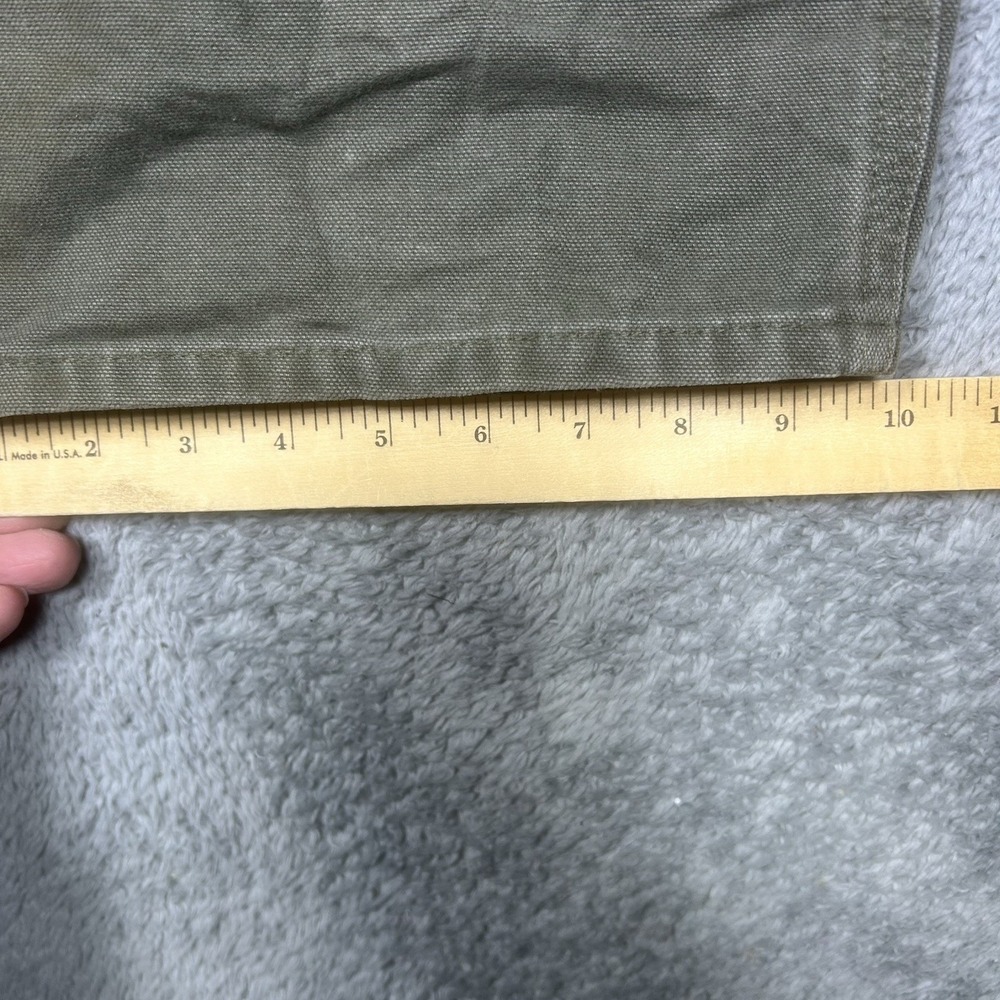 Carhartt Pants Mens 42x30 Moss Green Carpenter Dungaree Canvas Duck B11 MOS - Picture 14 of 15